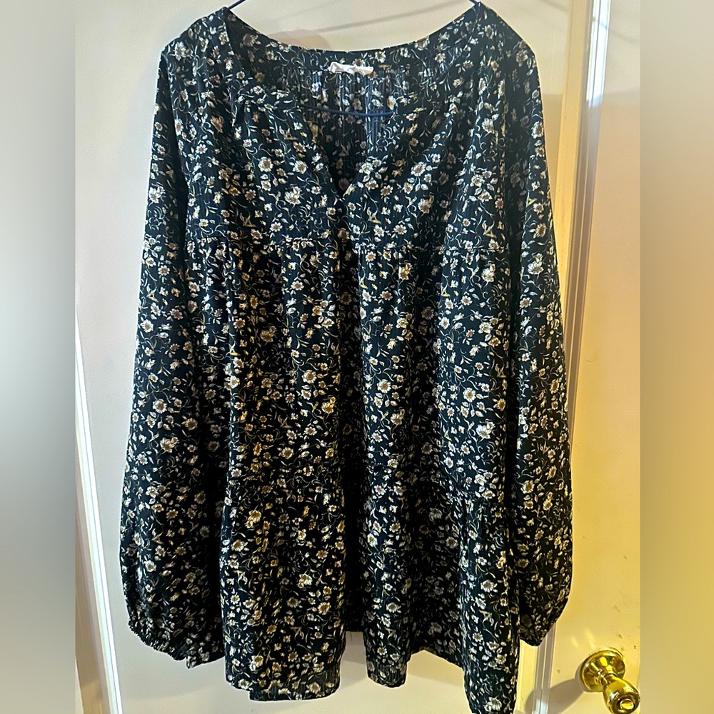 Cotton Bleu floral blouse
